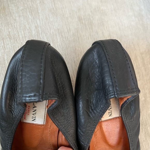 Lanvin Leather Flats, Black - Picture 9 of 11
